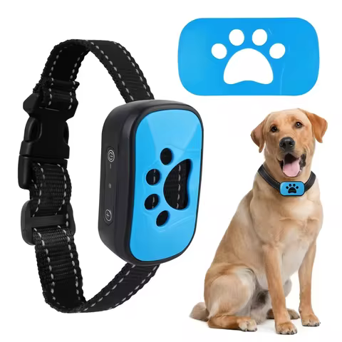 Dog Training Collar Anti Barking Device USB Rechargeable Ultrasonic Stop Barking Vibration Anti Bark