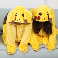 Phụ nữ trưởng thành đồ ngủ nam Pikachu Pokemon Trang Phục Cosplay cặp vợ chồng Pajama onesie