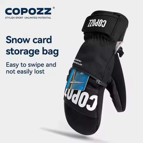 COPOZZ Upgrade Thicken Ski Gloves Winter Men Women 3M Thinsulate Thermal Snowboard Gloves Waterproof