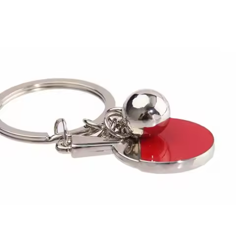 Mini Pingpong Bat Ball Keychain Keychain Jewelry Gifts Mini Pingpong Bat Keyring Zinc Alloy Creative