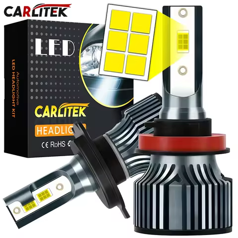 CARLitek H4 LED 6000K White H7 H1 H11 7545 CSP H8 9005 HB3 9006 HB4 Turbo Cars Lamp 880/881 Plug&Pla