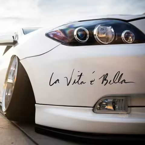 Car Sticker La Vita E Bella Beautiful Life New Cool Style Vinyl Body Decor Sticker Label Decal Perso