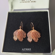 Aztique ต่างหูเงินแท้ ต่างหูปะการัง Coral Earrings Gift Jewelry handmade ต่างหู vs