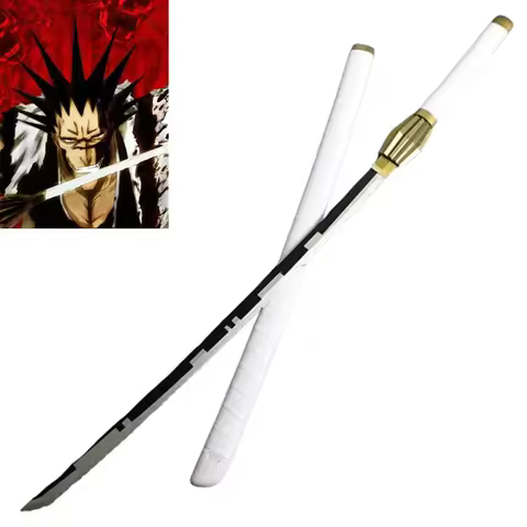 Bleach Cosplay Zaraki Kenpachi 43inch Wood Katana Sword Role Play Anime Weapon Model 110cm