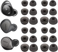 A-Focus [12 Pairs] Compatible with Anker Soundcore Life &amp; Liberty Series Ear Tips, L/M/S Inner Hole 4mm Replacement Silicone Earbuds Gel Compatible with Jabra Elite 3 / 7 / 65T / 75T, 512 Gray