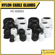 CHFH Nylon Cable Gland White and Black PG-7 PG-11 PG-13.5 PG-16 PG-19 PG-21 PG-25