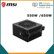 ☍ MSI MAG A550bn / A650bn 550/650 Watts 80+ Bronze Certified PSU Power Supply ( Choose 550W Or 6