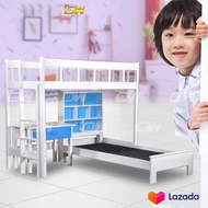 [FREE GIFT 1 X RM 99 T-SHIRT] Single/Super Single Fully Solid Wood Double Decker Bed Frame/ Wooden Bedframe / Wooden Bed Bed / Adult Bedframe / Large Bed / Homestay Bed / Master Bedroom Bed / Katil Kayu