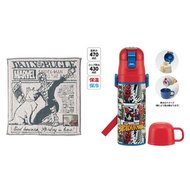 蜘蛛俠 - 日本 SpiderMan 手巾 + 2025 新版超軽量 Skater 2WAY 保溫保冷直飲水壺套裝