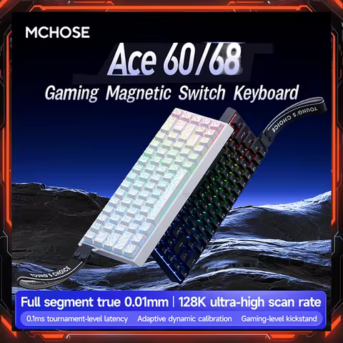 MCHOSE Ace60/Ace68 Pro Wired Mechanical Gaming Keyboard-Ultra-Precise Compact layout RGB Type-C Wire