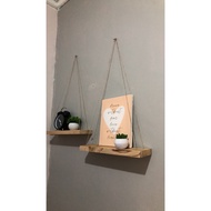 ✇♈FLOATING SHELF (LOWEST PRICE) Shelf (hang type) / wall hang shelf 4 x 15 " Palochina wood