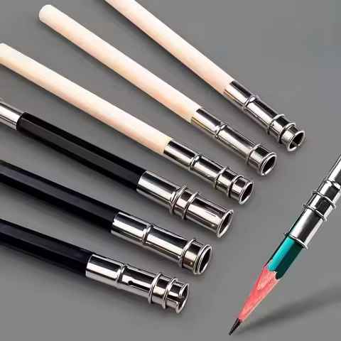 1/3/5Pcs Adjustable Double/Single Headed Pencil Extension Rrack For Sketching, School Office Paintin