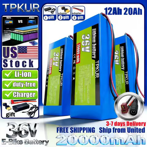 Full capacity 36V 10S 4P 6P 18650 lithium battery pack suitable for 100-1000W scooters with built-in
