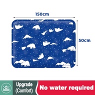 Blue Cooling Mat/ice mat mattress with snowflake pattern Rapid cooling to 18°C Sizes 50x150cm 70x17