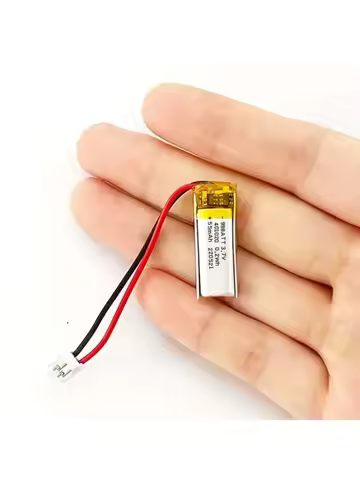 3.7V Battery 55mAh Rechargeable Mini 401020 3.7V 55mAh Rechargeable Li-Polymer Battery for Watches, 