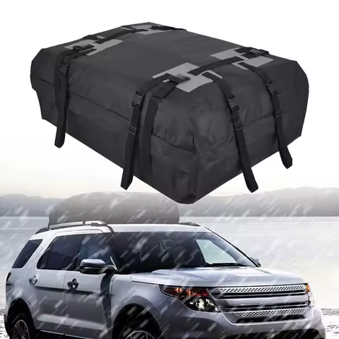 Car Collapsible Roof Bag 600D Oxford Cloth Roof Package 109*86*43cm Luggage Storage Bag Travel Anti-
