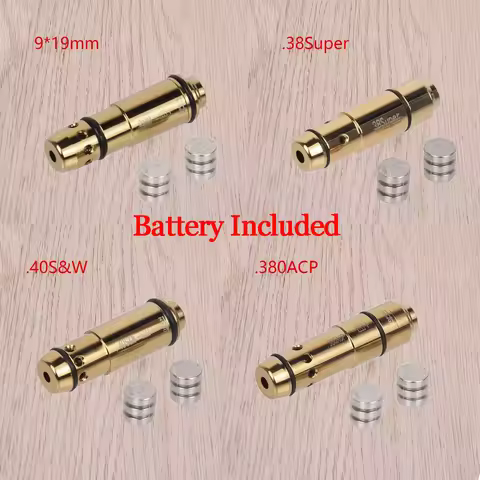 Tactical Training Laser Bullet .223 .380 .45ACP .38 .40 9mm Pistol Snap Caps Rifle Dry Fire Gun Bore