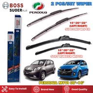 (2pcs/Set ) (BOSS ) Perodua Myvi 2008-2016 Silicone Soft Wiper