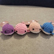 純棉手工鉤織  鯨魚玩偶吊飾配件 多色 可客製