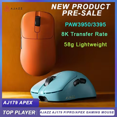 AJ179 Apex Wireless Mouse AJAZZ 58g Lightweight Long battery life New Release Multi-mode Bluetooth 2