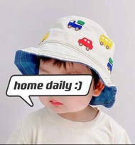 (可配防疫膜) 現貨3色有碼☘️ 兒童繡花牛仔布漁夫帽
