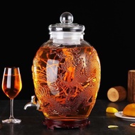 Dragon and Phoenix Glass Bottles 6 Liters, 10 Liters, 15 Liters, 20 Liters, 25 Liters, 30 Liters Wit