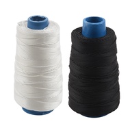 2 Pcs 400M 80Lbs Nylon Twisted Bowstring Thread Fishing String Sewing Cord Kite Line White & Black