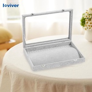 [Loviver] Jewelry Box Travel Jewelry Case Flannel Holder Container Rings Box Jewelry
