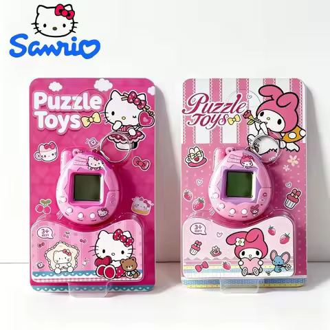 HOT Seller Sanrio Original Hello Kitty My Melody Cartoon Toys Virtual Pet Mini Game Console Keychain