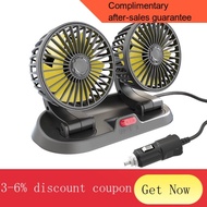 YQ8 Electric Car Fan 12v 24v USB Optional for SUV Truck Forklifts 360° Rotation with Foldable Table Cooling Fan Air Circ