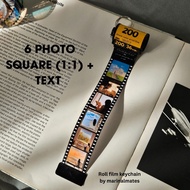 GANTUNGAN Customized roll film keychain 6 photos square | Roll film keychain | Unique gifts | Custom
