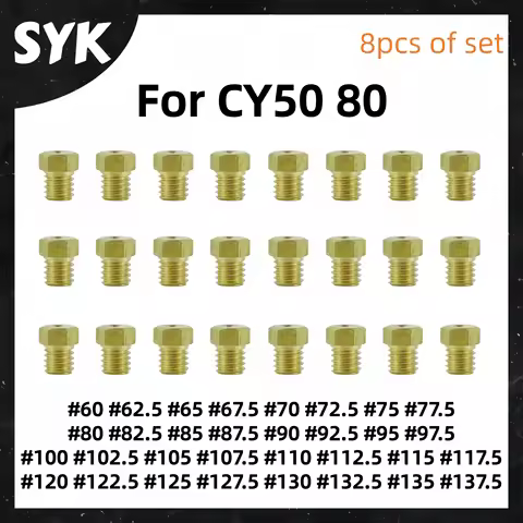 CY50 80 carburetor main jet kit suitable for Mikuni YAMAHA PW80 Y80 CY80 V80 V50 2T motorcycle carbu