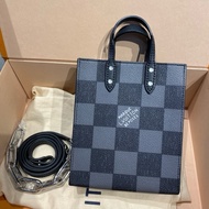 LV 日落系列 限定黑棋盤格 mini琴譜包