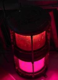 日本 古董 甲種 電氣 船燈 紅光 黃銅製 雙層 side light 1970 日本船燈株式会社 紅燈 電氣用