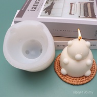 Plaster Mold Glue Sitting Cute Silicone Three-Dimensional Candle Drip Pier Cake Sitting Bear Mold Ar