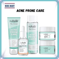 Nuface Nu Glow Acne Prone Care Facial Wash Gel 80g | Toner 100ml | Serum 20ml | Day Cream & Night Ge