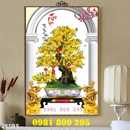 Apricot flower wall tile painting H76