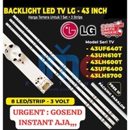 LG TV BACKLIGHT 43UF640T 43UH610T 43LH600T 43UF6400 43LH5700 43UF640
