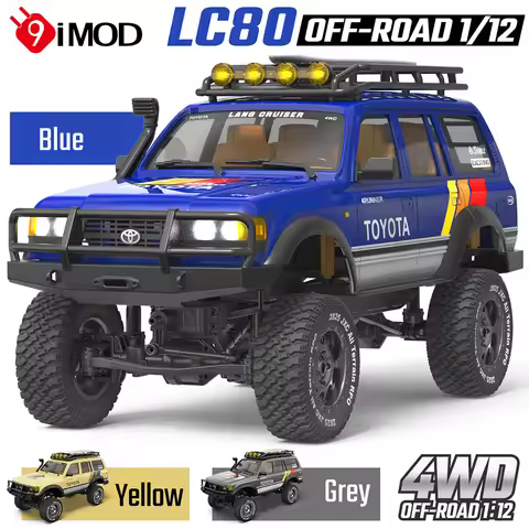 9IMOD 1/12 RC Car 4WD Crawler Car 9km/h 1100mAh Battery LC80 2.4GHz 60M Brushed Car