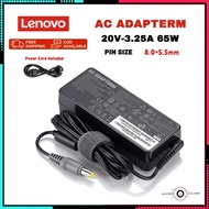 65W Lenovo AC Laptop Adapter 20V3.25A 8.0x5.5mm Compatible with ThinkPad Y510 G530 X220 X230 E40