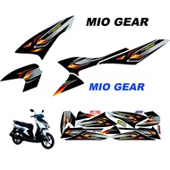 MIO GEAR MOTORCYCLE STICKER STRIPING MOTIF MIO GEAR STRIPING/ YAMAHA VARIATION MIO NEW GEAR STICKER 
