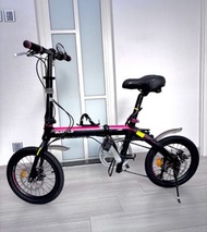 紅黑 摺叠 單車 ／自行車 (約 15 吋車轆 ) (附送多項配件) (85% 新)