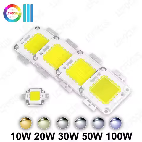 High Power LED Chip 10W 20W 30W 50W 100W Warm Natural Cool White 3000K 4000K 6000K For Floodlight La
