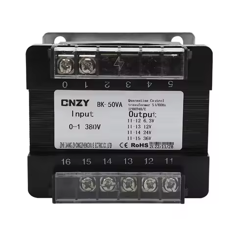 BK-50VA 50W all copper BK type control power transformer 220V/380V 110V input 220V 110V 36V 24V 18V 
