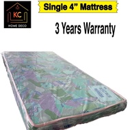 3’ Single 4”inches Rebound Foam Mattress