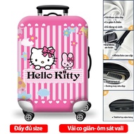Bọc vali chống trầy họa tiết hoạt hình mèo Hello kitty bền đẹp chất vải thun dày co giãn 4 chiều H23