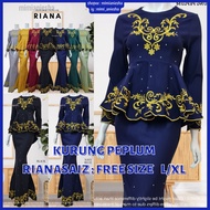 Kurung Peplum Riana Baju Raya Baju Kurung Peplum moden Baju Peplum Baju Tunang Nikah Bridesmaid Musl