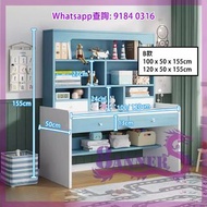 組合兒童書枱書櫃 Children Desk & Bookshelves [DK63-16] 全背版 闊桌面 粉色設計 集書枱/電腦桌/工作枱/辦公枱/寫字枱/書架於一身