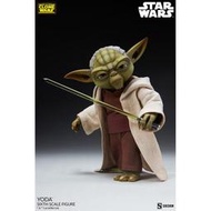 SIDESHOW #100464 星際大戰：複製人之戰 尤達 (1/6比例 / Yoda / star wars)