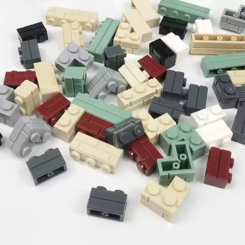 Building Blocks The Castle Wall Brick for Urban Construction Classic Bricks 1x2 1+2 1x4 Compatible w